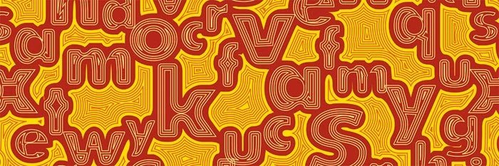Vliesová fototapeta Dimex Red Letters M-354 | 330x110cm