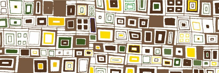 Vliesová fototapeta Dimex Brown Squares M-369 | 330x110cm