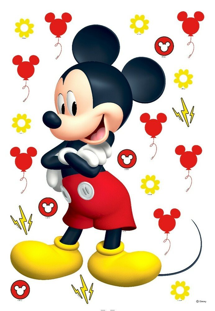 Samolepicí dekorace Mickey Mouse DK1725 - 42,5 x 65 cm
