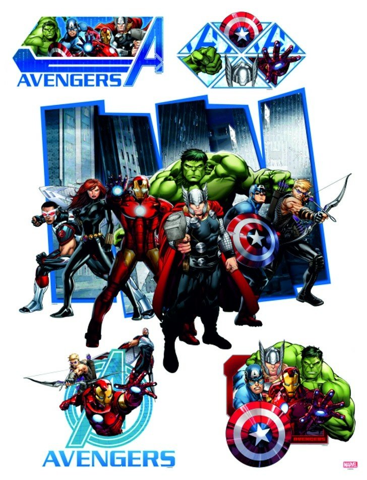 Samolepicí dekorace Avengers DK2313 - 65 x 85 cm