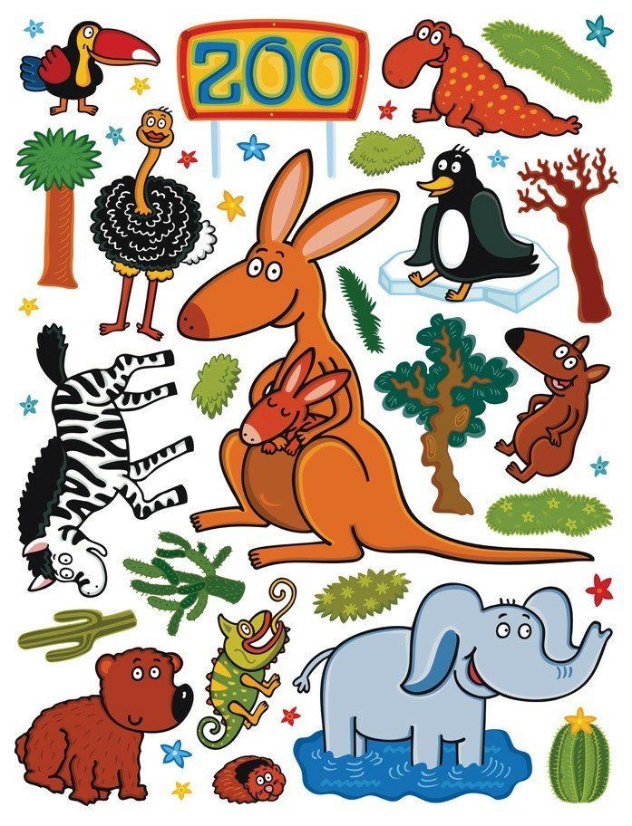 Samolepicí dekorace Zoo K 1047 - 65 x 85 cm