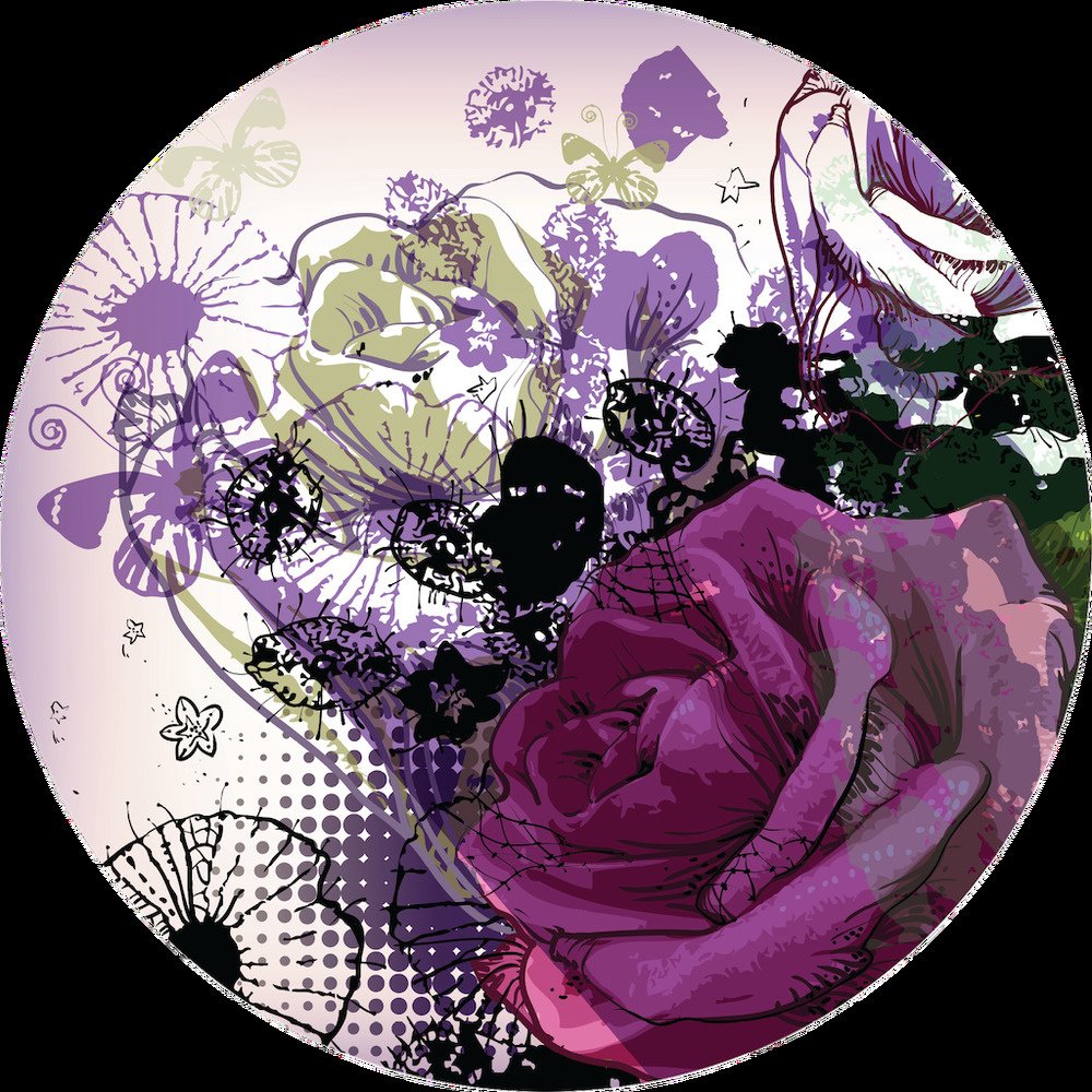 Samolepicí fototapeta CR3221 Flower Collage 70 x 70 cm