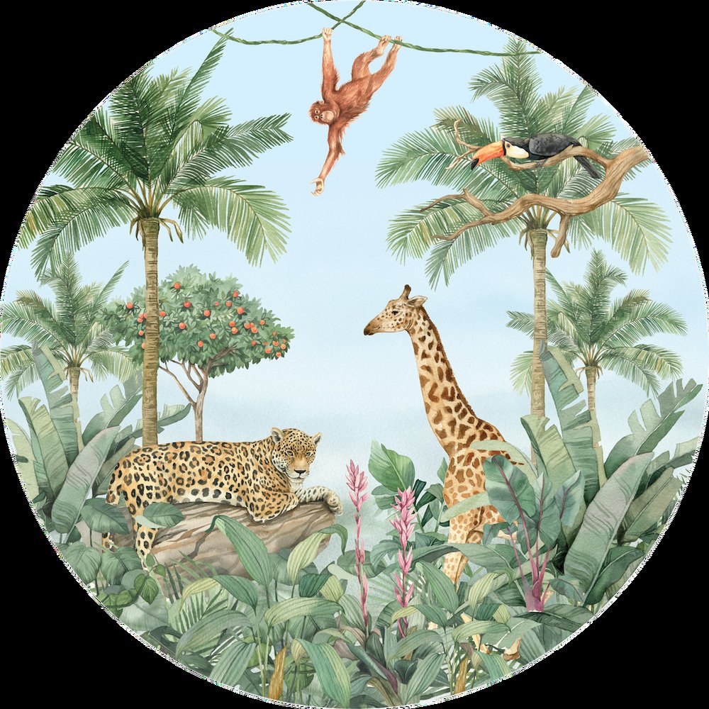 Samolepicí fototapeta CR3227 Watercolor Jungle 70 x 70 cm