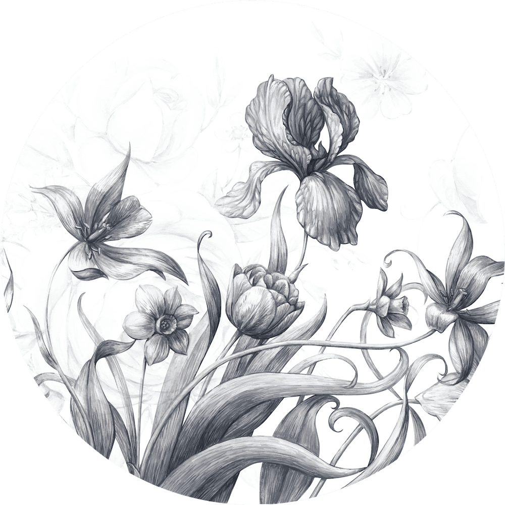 Samolepicí fototapeta CR3312 Vintage Flowers 140 x 140 cm