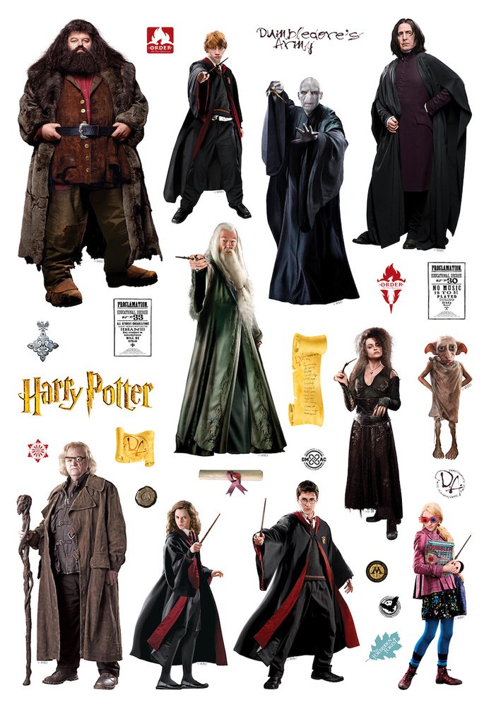 Samolepicí dekorace Harry Potter DKM1643 arch 42,5 x 65 cm