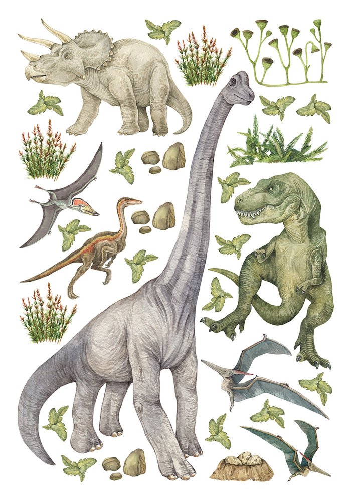 Samolepicí dekorace Dino DKM1747 arch 42,5 x 65 cm