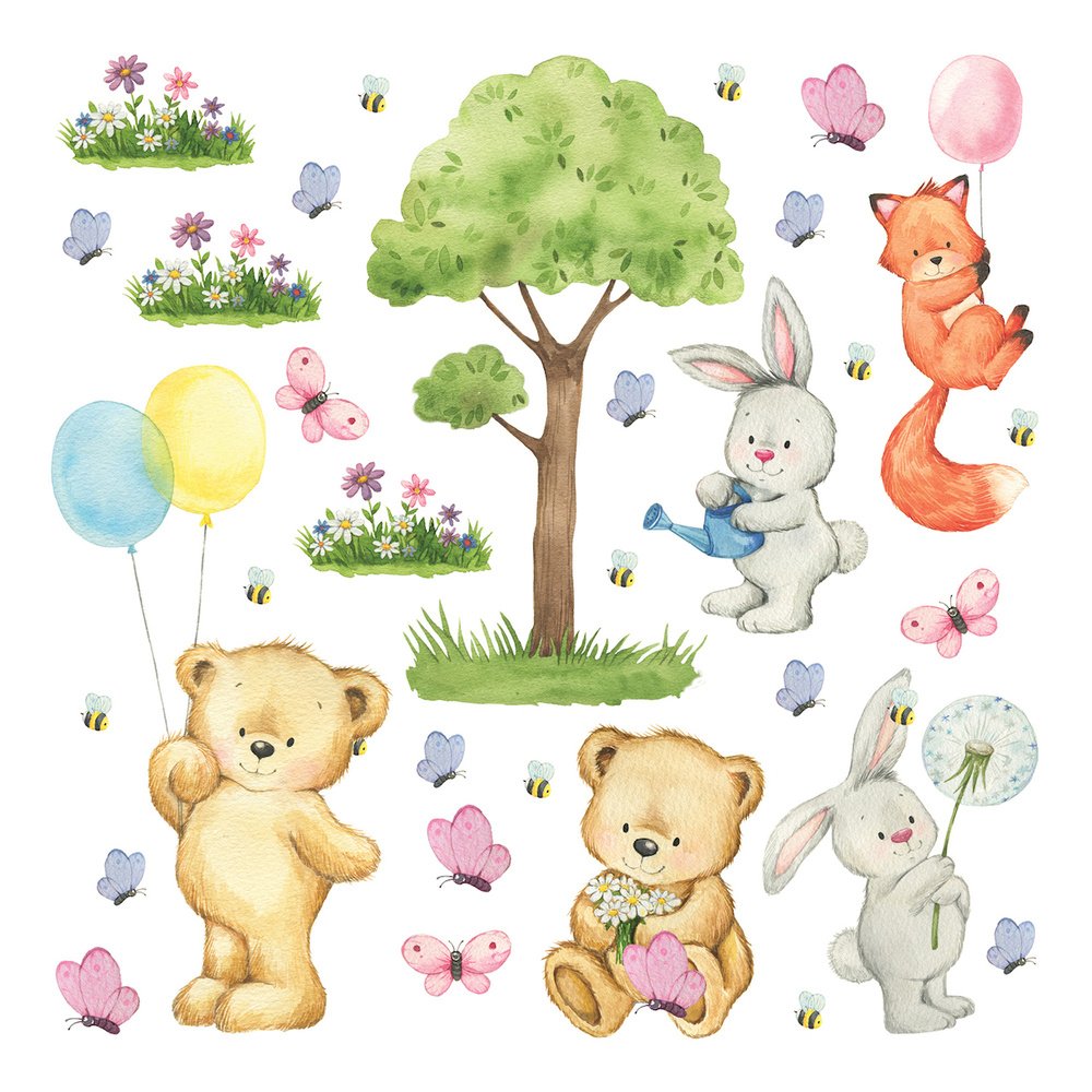 Samolepicí dekorace Bear DKS3823 - 30 x 30 cm
