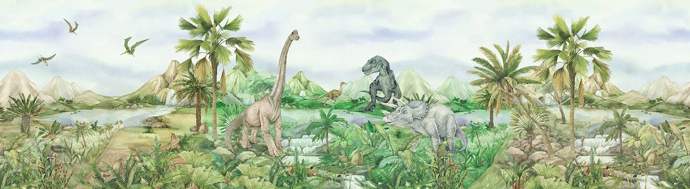 Samolepicí bordura WBD 8185 Dino 13,8 cm x 5 m