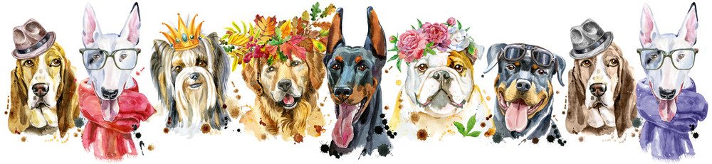 Fototapeta do kuchyně KI260-110 Dogs 260 x 60 cm