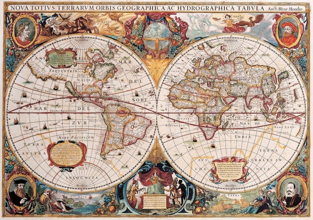 Vliesová fototapeta MS-5-1500 Starožitná mapa - 375 x 250 cm