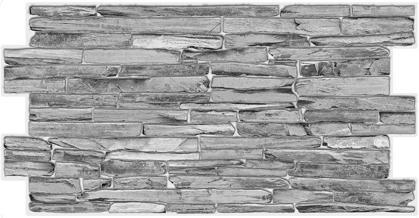 Obkladový 3D panel P100 Šedý kámen 96 x 48,5 cm