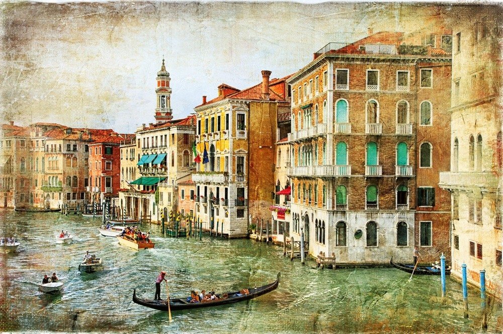 Vliesová fototapeta MS-5-2023 Vintage romantické Benátky - 375 x 250 cm