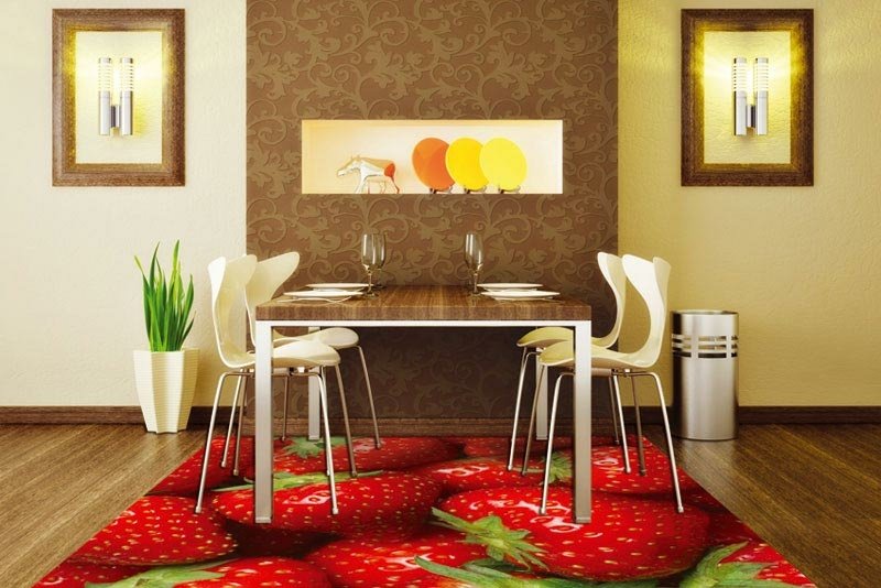 Fototapety na podlahu Dimex Jahody FL170-028 170x170 cm