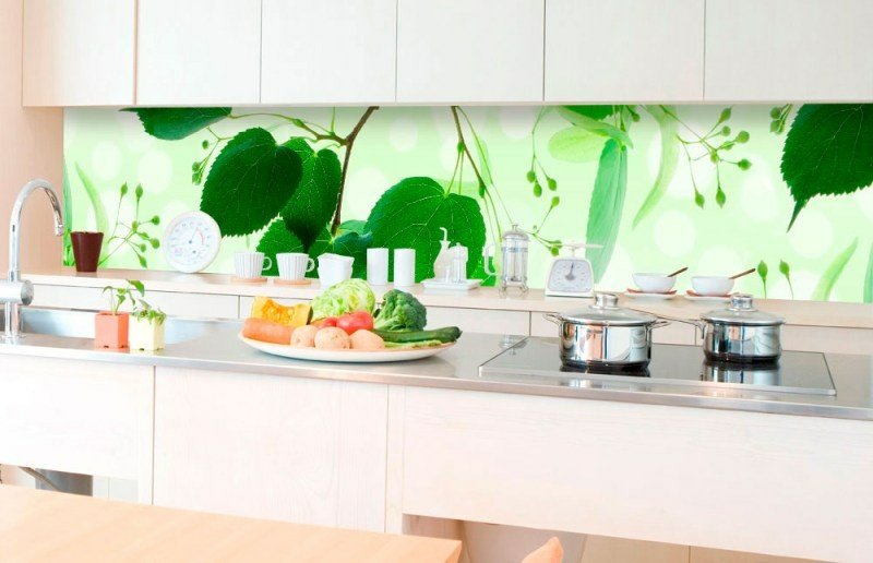 Fototapeta za linku KI350-010 Green Leaves 350 x 60 cm