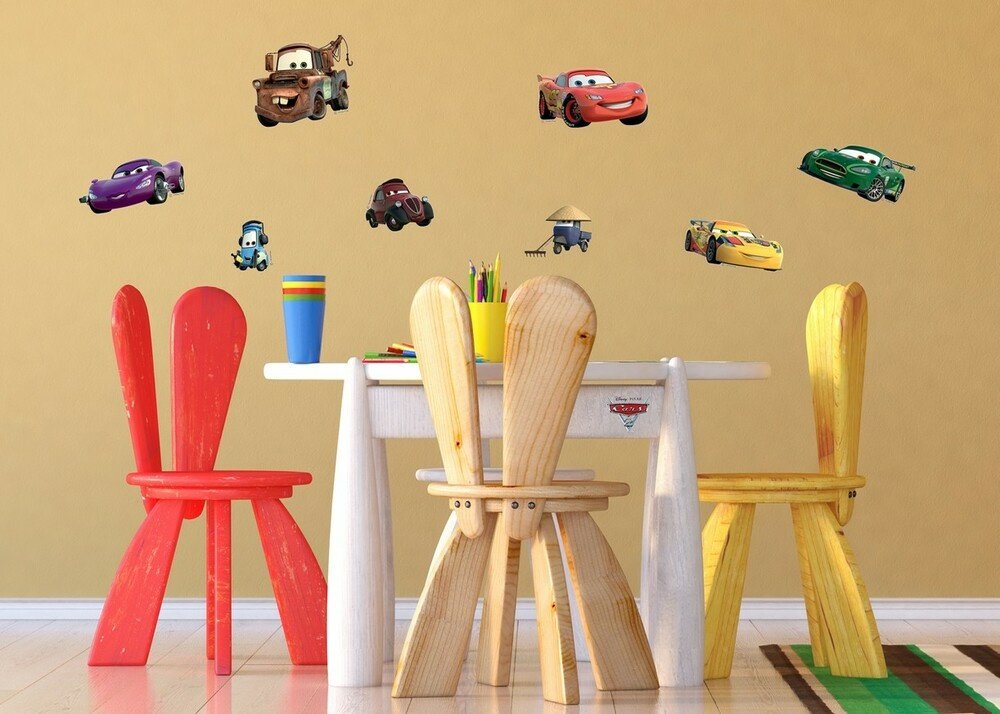 Samolepicí dekorace Cars 2 DK887 - 65 x 85 cm