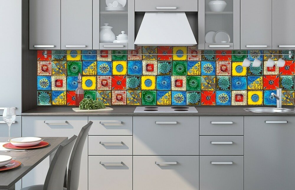 Fototapeta do kuchyně KI260-107 Lisboa Tiles 260 x 60 cm