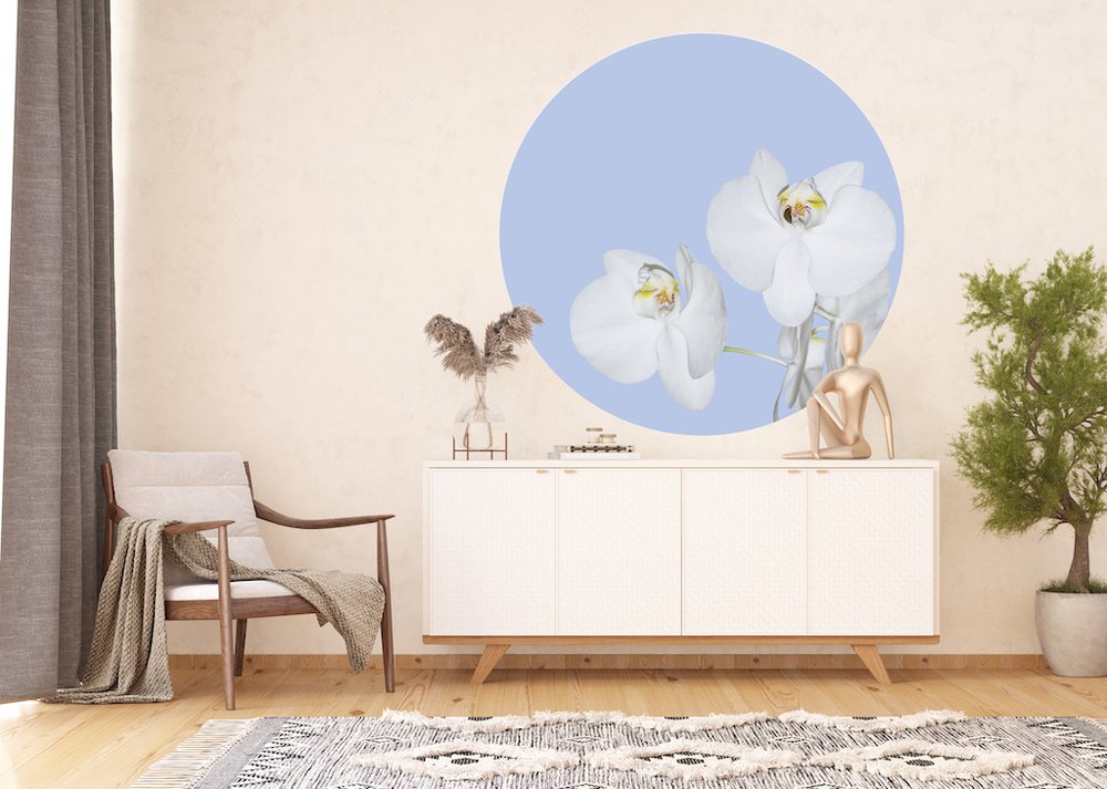 Samolepicí fototapeta CR3300 Orchid on Blue 140 x 140 cm