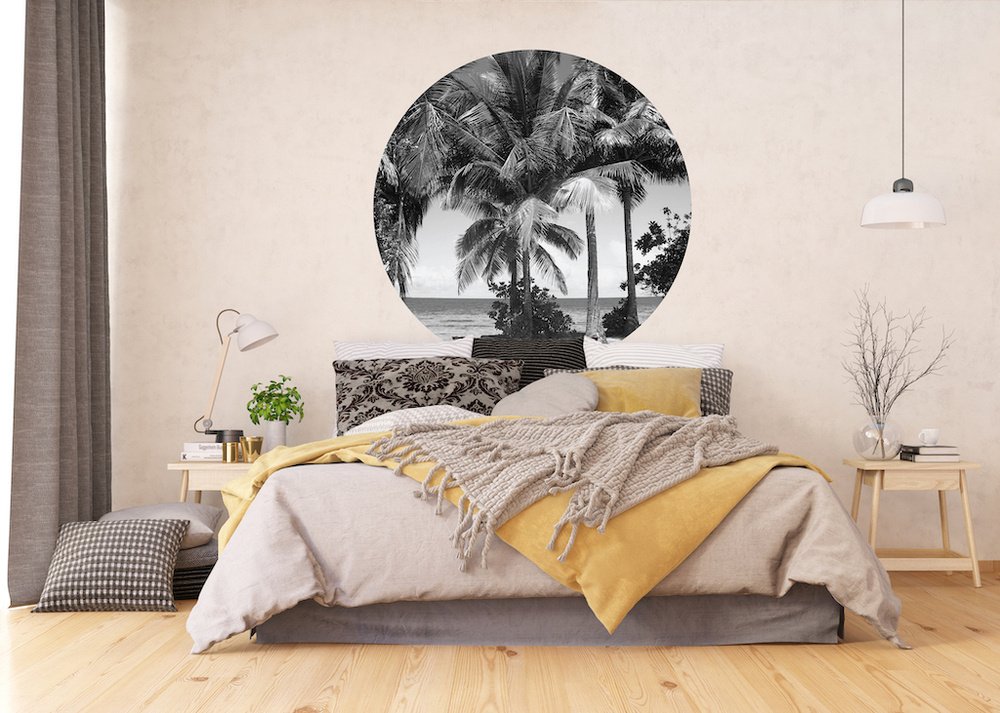 Samolepicí fototapeta CR3309 Monochromatic Palms 140 x 140 cm