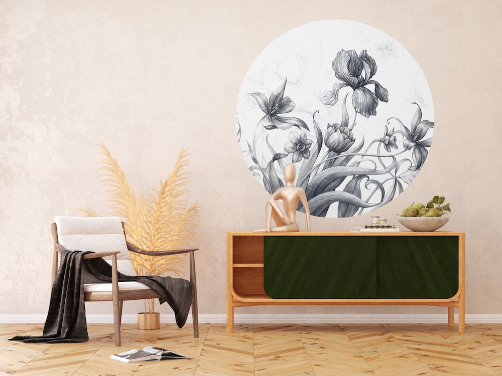Samolepicí fototapeta CR3312 Vintage Flowers 140 x 140 cm