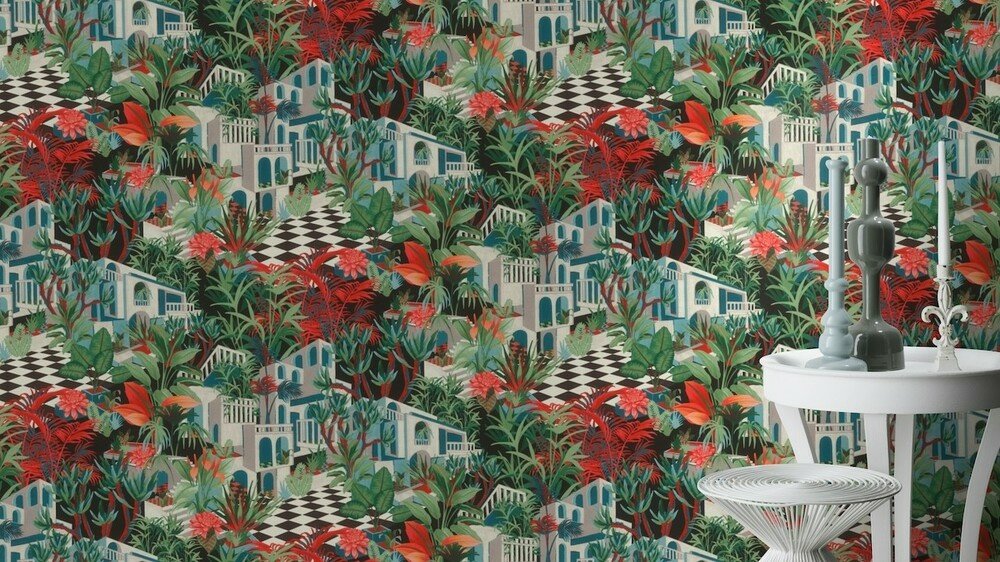 Vliesová tapeta na zeď 687408 Tropical house 0,53 x 10,05 m