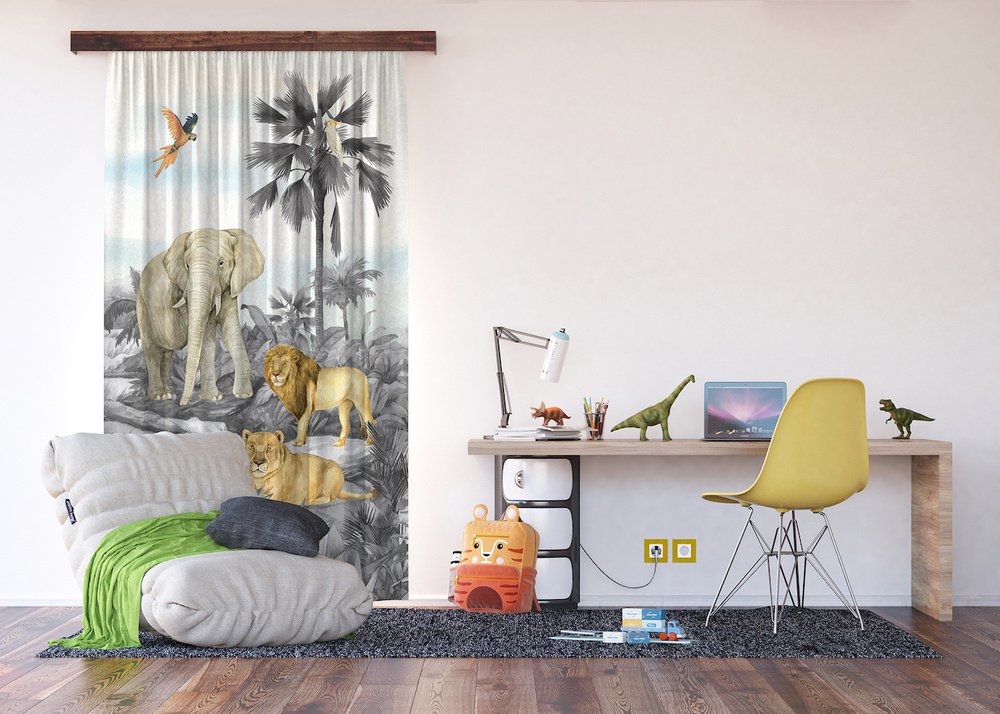 Textilní závěs JUNGLE FCS L 7177 - 140 x 245 cm