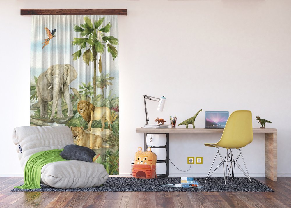 Textilní závěs JUNGLE FCS L 7179 - 140 x 245 cm