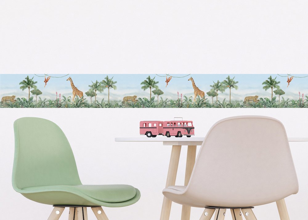 Samolepicí bordura WBD 8131 Jungle 9,7 cm x 5 m