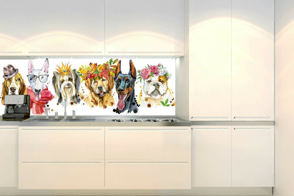Fototapeta do kuchyně KI180-110 Dogs 180 x 60 cm