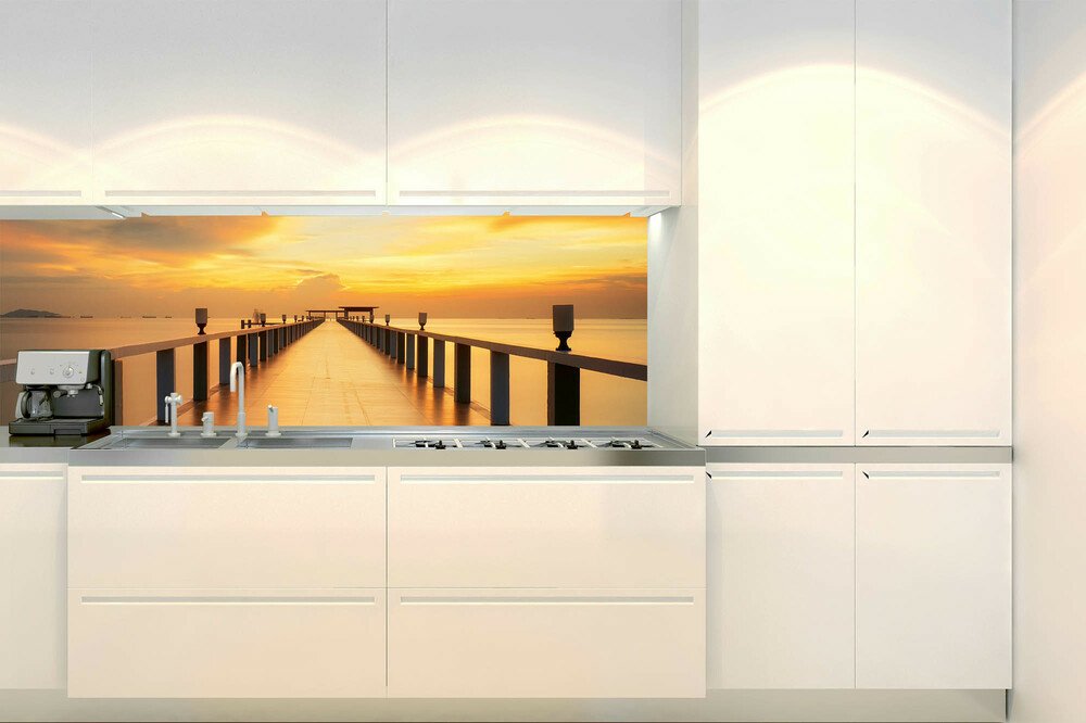 Fototapeta do kuchyně KI180-114 Wood Bridge 180 x 60 cm