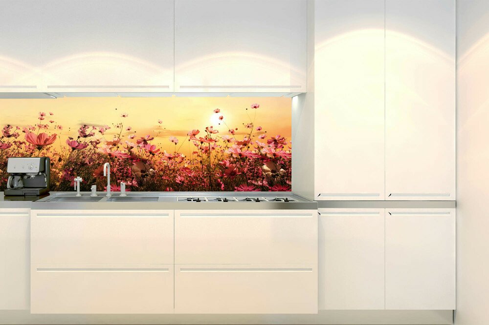 Fototapeta do kuchyně KI180-130 Flower Field 180 x 60 cm