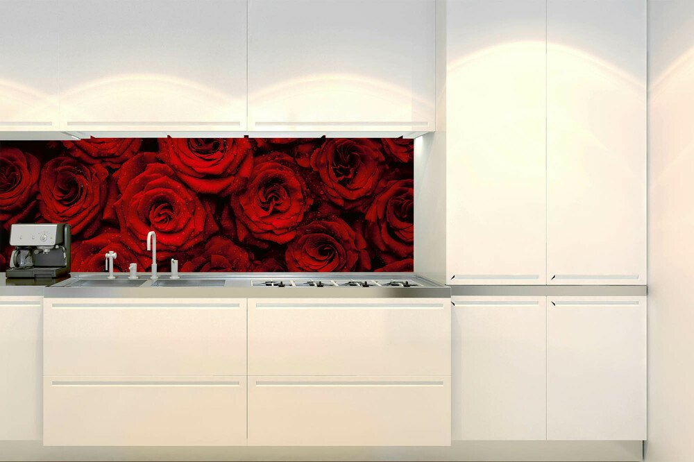 Fototapeta do kuchyně KI180-132 Red Roses 180 x 60 cm