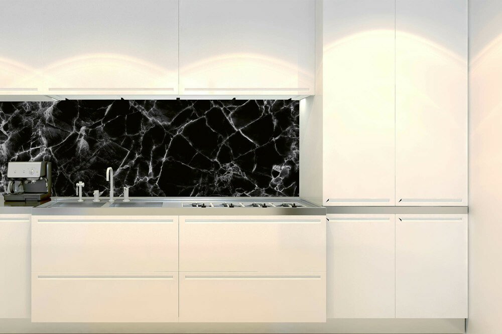 Fototapeta do kuchyně KI180-155 Black Marble 180 x 60 cm