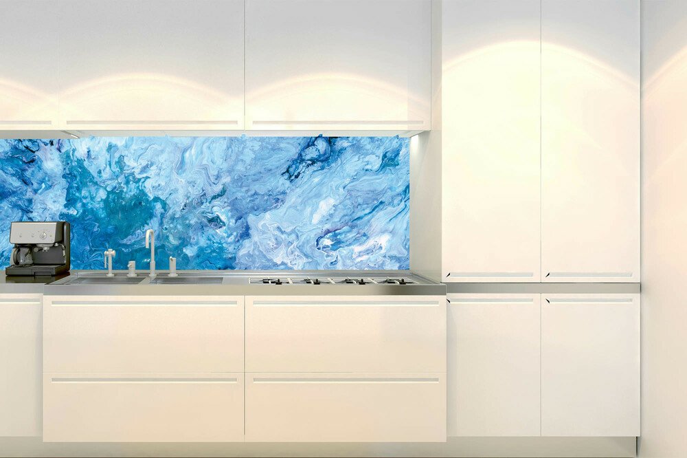 Fototapeta do kuchyně KI180-158 Blue Abstract 180 x 60 cm