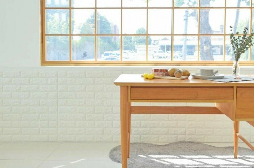 3D Obkladový panel Bílá cihla PB3501, 70x77 cm