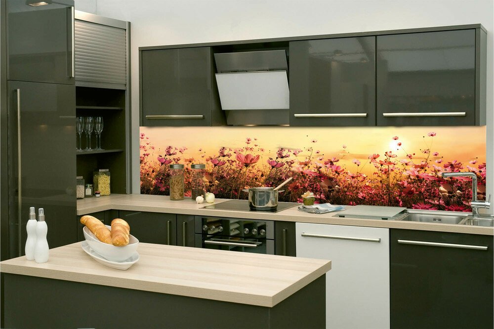 Fototapeta do kuchyně KI260-130 Flower Field 260 x 60 cm