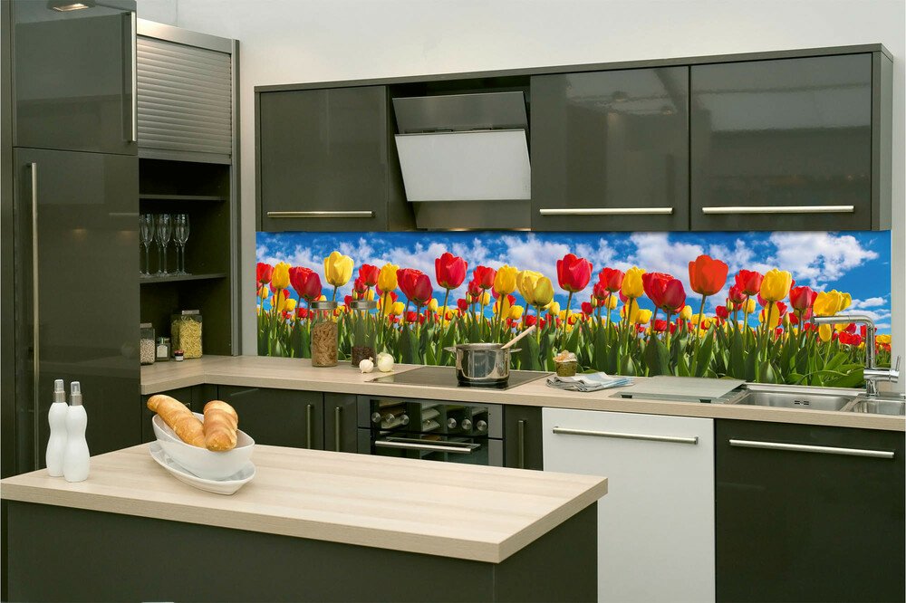 Fototapeta do kuchyně KI260-131 Tulips 260 x 60 cm