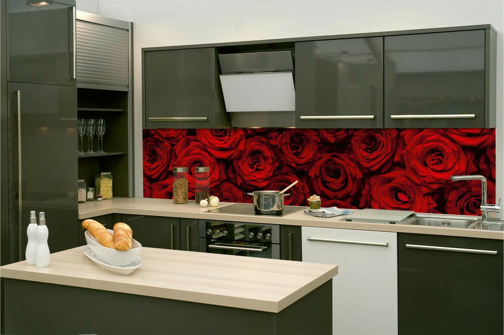 Fototapeta do kuchyně KI260-132 Red Roses 260 x 60 cm