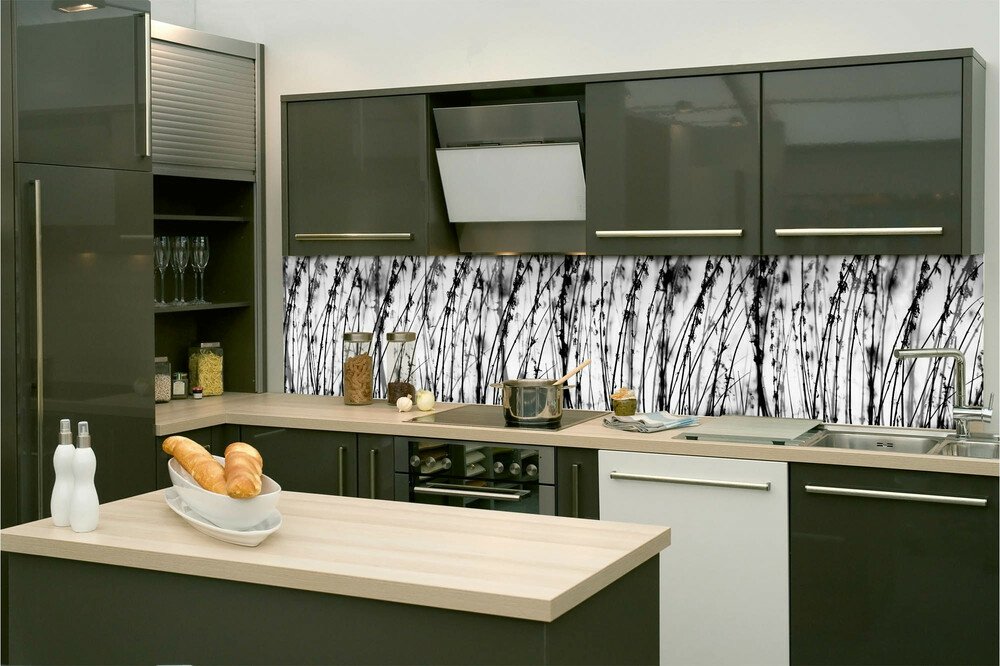 Fototapeta do kuchyně KI260-137 Grey 260 x 60 cm