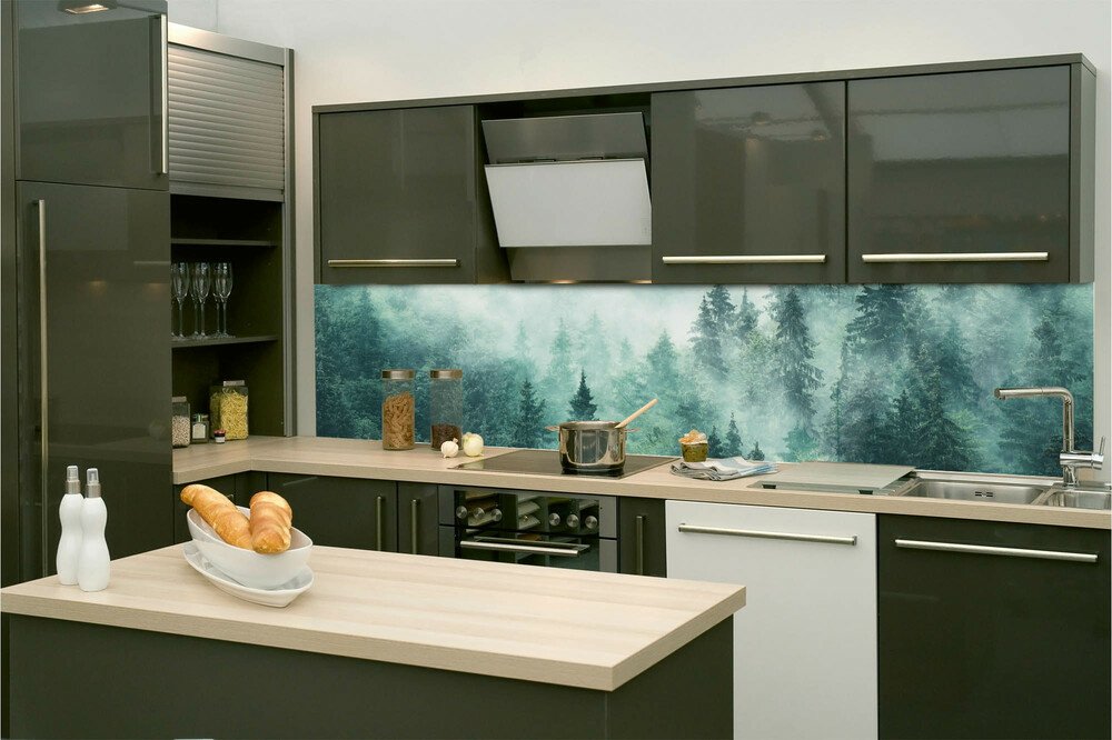 Fototapeta do kuchyně KI260-140 Fog in the Forest 260 x 60 cm