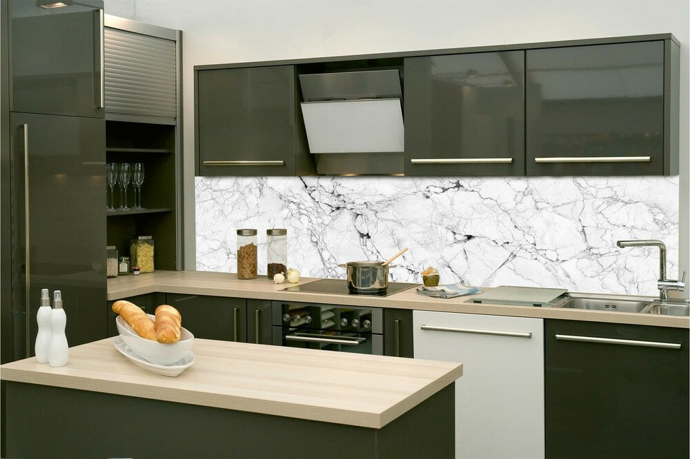 Fototapeta do kuchyně KI260-156 White Marble 260 x 60 cm