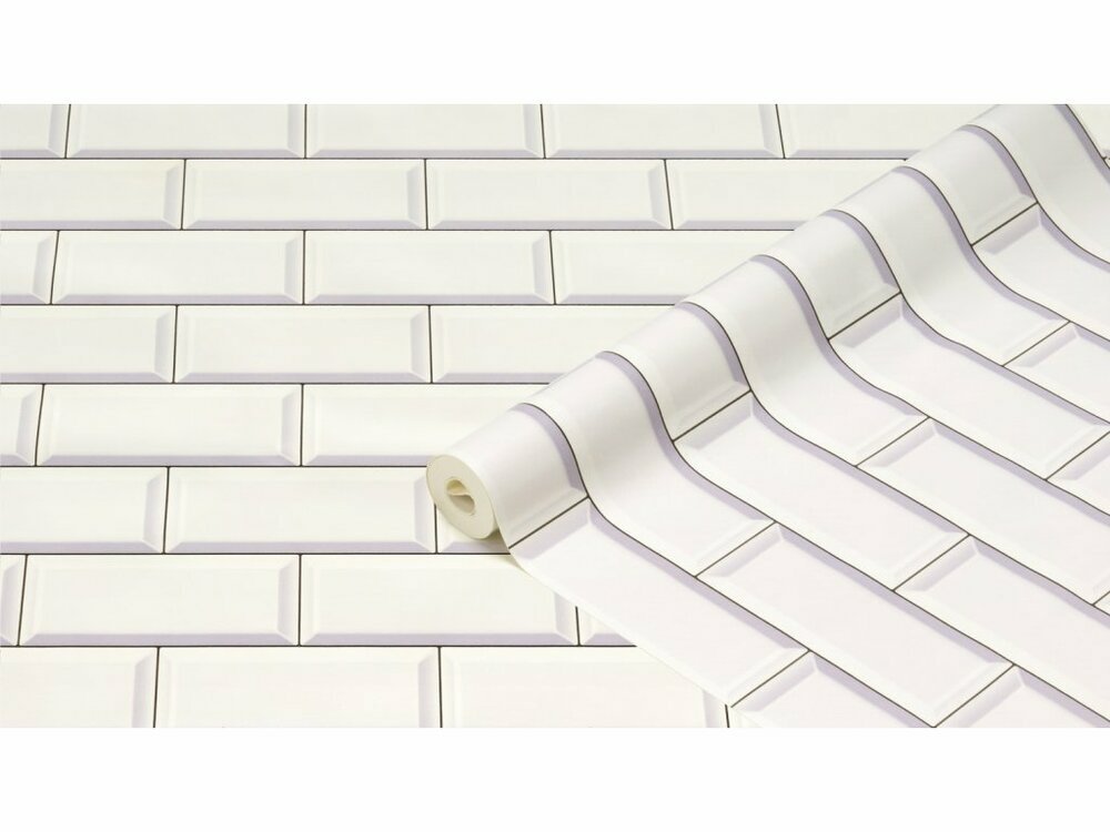 Obklad na zeď Ceramics Bílé kachličky 270-0171 | 67,5 cm