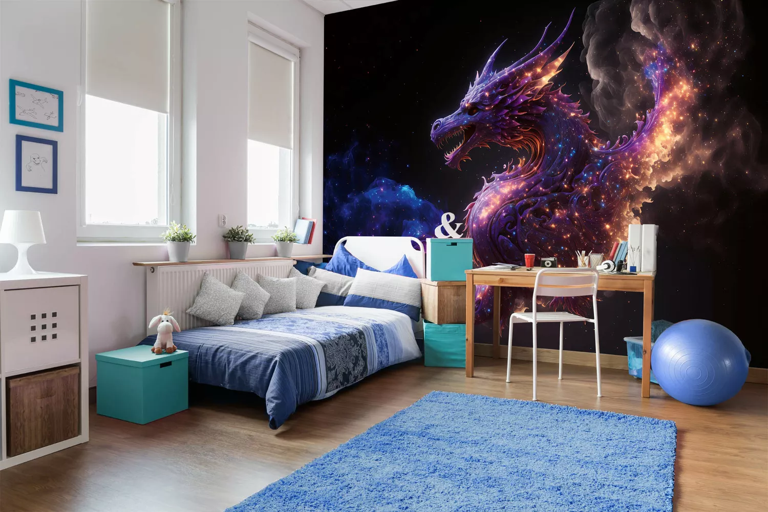 DIMEX vliesová fototapeta Purple Dragon 375 x 250 cm MS-5-AI-0010