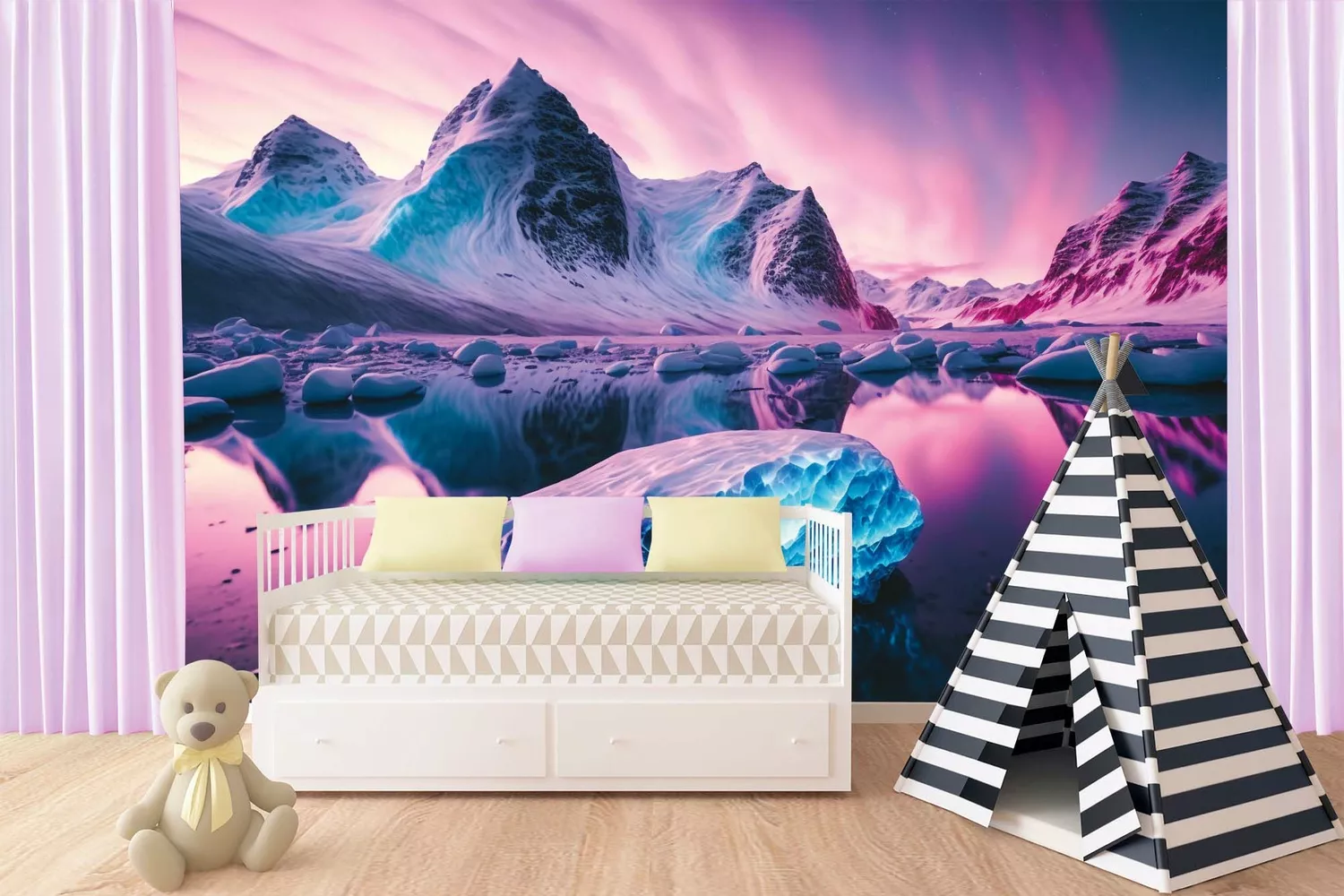 DIMEX vliesová fototapeta Glacial Landscape 375 x 250 cm MS-5-AI-0023