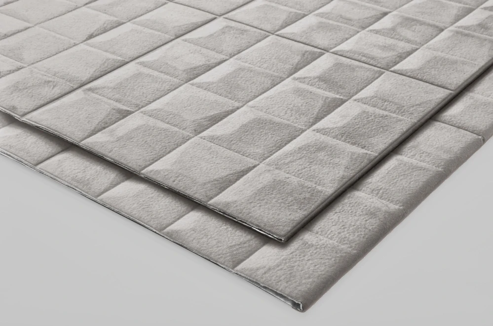 3D samolepicí VELVET obklad šedý - 0,69 x 1,4 m