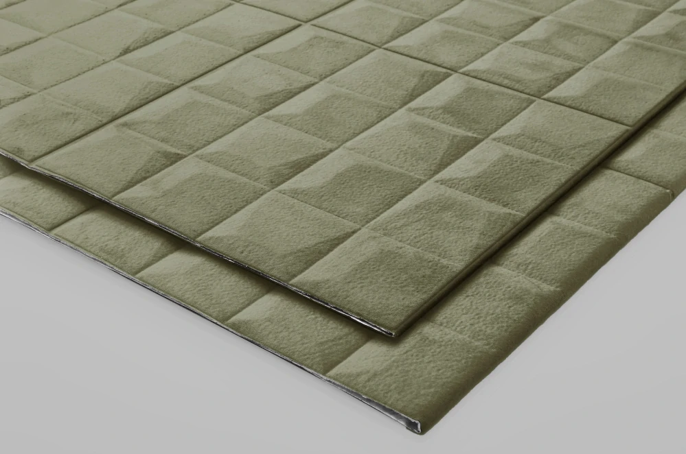3D samolepicí VELVET obklad khaki - 0,69 x 1,4 m