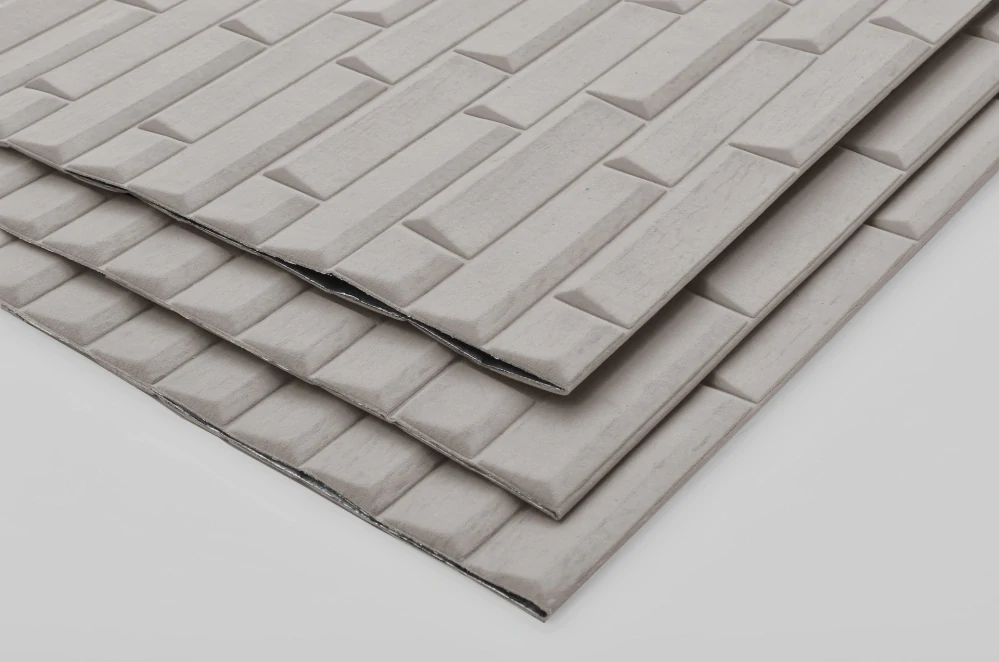 3D samolepicí VELVET obklad šedý - 0,69 x 1,5 m