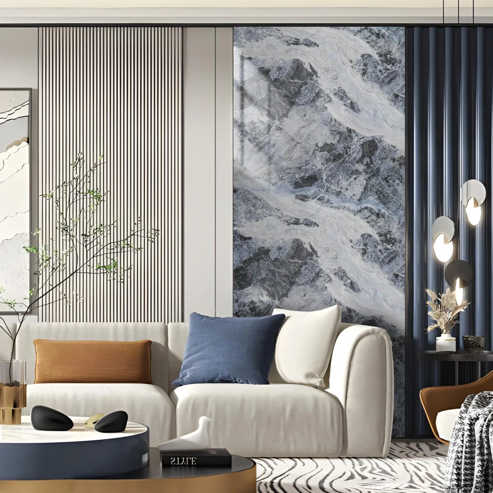 Samolepicí obklad Mramor černomodrý 120 x 280 cm