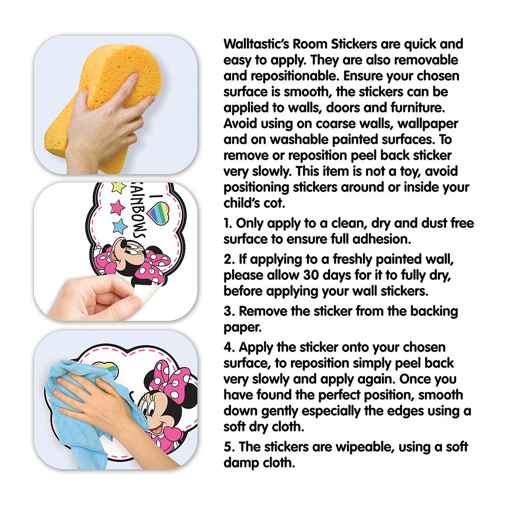Walltastic samolepky Minnie - 3 archy