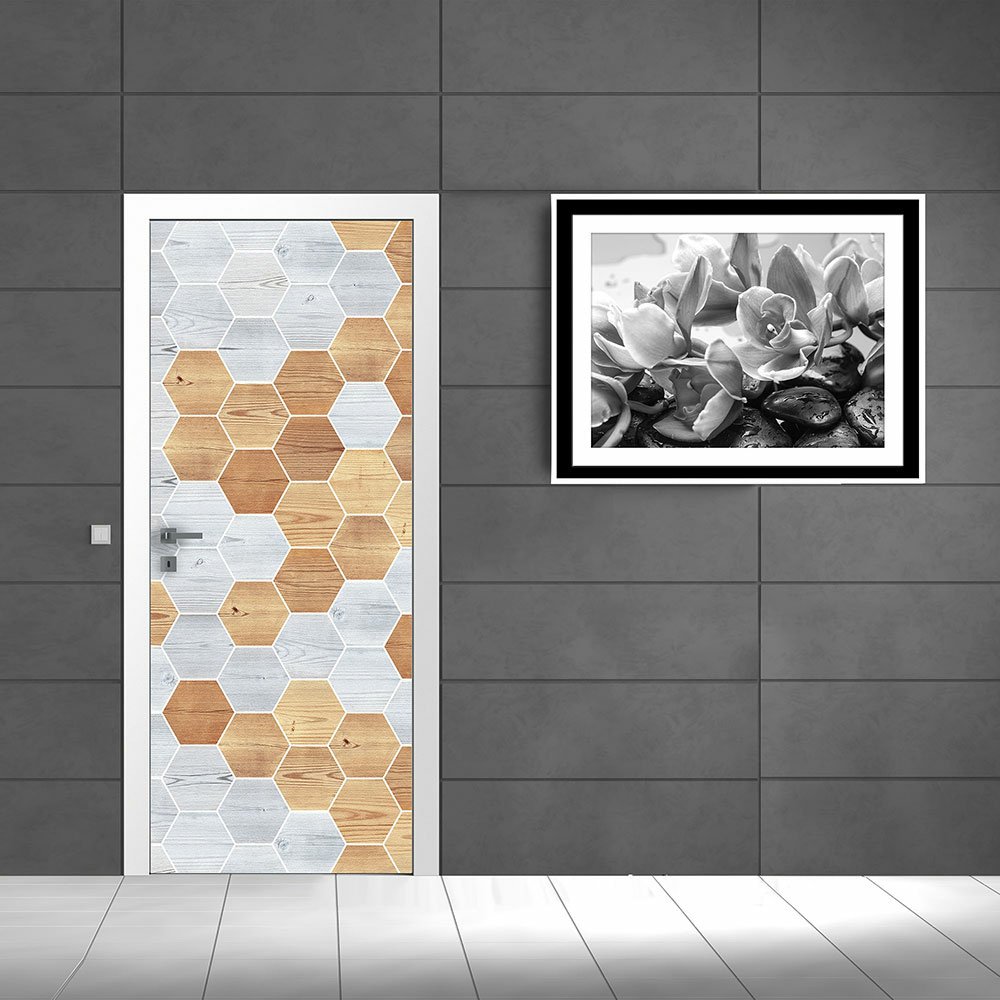 Vavex fototapeta na dveře 33101 Hexagon 91 x 211 cm