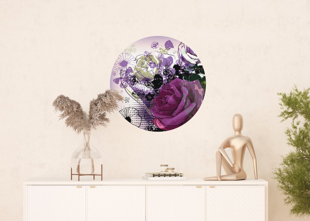 Samolepicí fototapeta CR3221 Flower Collage 70 x 70 cm
